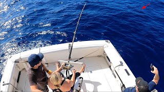 Rare Catch  Big Fish  Deep Sea Fishing in Hawaii [upl. by Ellecrad463]