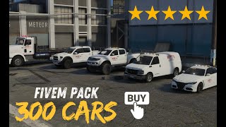 CAR PACK OF 300 VANILLA CUSTOM VEHICLES  FiveM [upl. by Yennep]