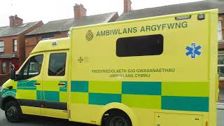 Welsh Ambulance Services Driver Training vehicle training run Flint Sir Y Fflint CymruWales 24924 [upl. by Pooi]