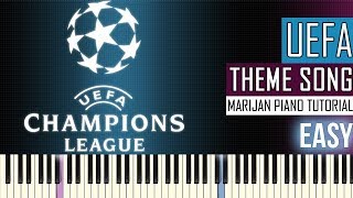 How To Play UEFA Champions League Hymne  Official Anthem  Piano Tutorial EASY  Sheets [upl. by Nayrb]