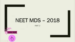 NEET MDS question paper [upl. by Hedgcock]