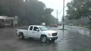 Bennys Sunoco floods in Chester Vermont [upl. by Nosittam]