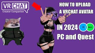 How to upload a VRChat Avatar in 2024 Creator Companion tutorial PC  Quest [upl. by Atisor]