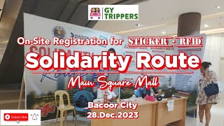 BACOOR SOLIDARITY ROUTE STICKER  SOLIDARITY ROUTE REQUIREMENTS  MAIN SQUARE MALL  28Dec23 [upl. by Artenek217]