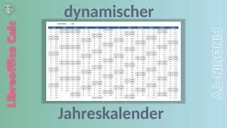 Jahreskalender mit libreoffice calc erstellen [upl. by Nyloc]