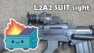 L2A2 SUIT 4x Optical Sight Sight Unit Infantry Trilux On An L1A1 SLR [upl. by Eeniffar]