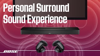 Experience Personal Surround Sound with a Bose Soundbar and Open Earbuds [upl. by Nosiddam]