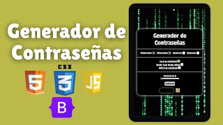 Generador de contraseñas con HTML CSS JS [upl. by Ross]