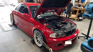 E46 M3 Dyno Tuning Session S54 HTE Performance Tuned at European Auto Source [upl. by Kerwinn292]