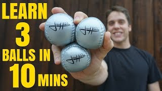 HOW TO JUGGLE 3 BALLS  Tutorial [upl. by Vasili62]