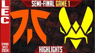 FNC vs VIT Highlights Game 1  Lower Semi Final LEC Spring Playoffs 2024 Fnatic vs Team Vitality G1 [upl. by Krid553]