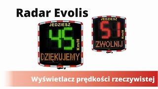 Radar Evolis  Radarowy wyświetlacz prędkości  Wyświetlacz prędkości rzeczywistej lektor PL [upl. by Goldman]