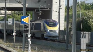 Eurostar e300 and e320 Ebbsfleet eurostar train railway [upl. by Almeeta]