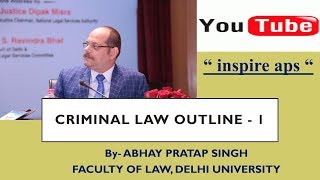 Introduction To Criminal Law  Part 1  By Abhay Pratap Singh Hindi [upl. by Jonah962]