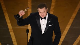 Oscars 2023 Brendan Fraser wins Best Actor for The Whale  Full Speech [upl. by Cannice]