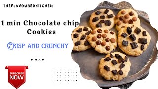 1 min chocolate chip cookies recipe  Homemade chocolate chip cookies kise banaye  cookies [upl. by Teragram485]