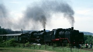 Dampfloks 24 009  38 1772 auf der Westerwaldbahn  Pfingsten 1988 [upl. by Etnomed]