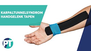 Handgelenk tapen bei Karpaltunnelsyndrom » Tape Anleitung » PhysioTape [upl. by Ortensia]