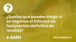 💡 Sabías Que Farmatic  Impresión del Documento Definitiva de Recetas [upl. by Brindle]