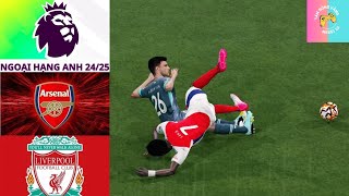 PES 2025  ARSENAL  LIVERPOOL  NGOẠI HẠNG ANH 2425  BÌNH LUẬN TIẾNG VIỆT  PES 17 PATCH 25 [upl. by Armitage350]