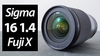 Sigma 16mm f14 REVIEW for Fujifilm X vs XF 16 14 [upl. by Love]