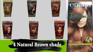 4 natural brown shade Enega creme hair color reviewbin Nepali haircolor haircare [upl. by Anada]