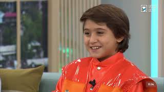 Leo Mkrtchyan 🇦🇲 JESC 2024 interviewed on Aravot Luso 23102024 [upl. by Jp]