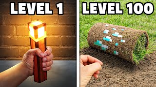 Level 1 to 100 DIY Minecraft Inventions [upl. by Emmalynne]