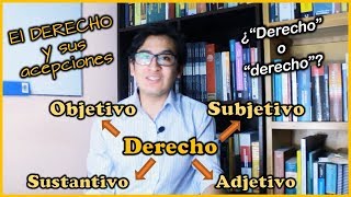 Derecho Objetivo Subjetivo Sustantivo y Adjetivo  Introducción al Derecho 20 [upl. by Chiou]