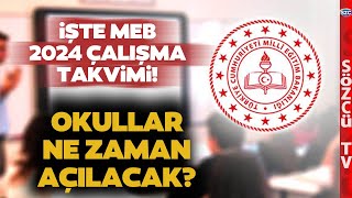 MEB Son Dakika Duyurdu Okullar Ne Zaman Açılacak İşte 20232024 Çalışma Takvimi [upl. by Llebana]