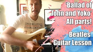 Ballad of John and Yoko Beatles Guitar Lesson [upl. by Onabru]