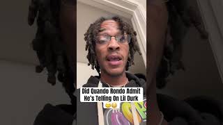 Did Quando Rondo Admit He’s Telling On Lil Durk 🙁😳 chiraq drill shorts fyp [upl. by Ahtibbat]