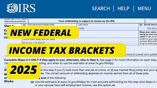 NEW IRS federal Income tax brackets for 2025  Latest IRS Tax Changes [upl. by Seiuqram]