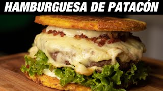 Hamburguesa de PATACÓN patacónburger  Uffquedelicia [upl. by Ahsilef]