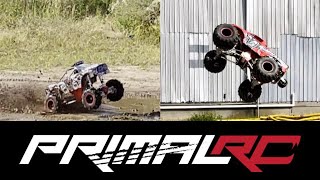 Brushless Primal RC Raminator and Mega Truck at RC Monster Truck World Finals [upl. by Yecaj]