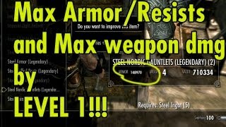 Max ArmorResistsDmg by level 1  Skyrim [upl. by Rehpoitsirhc]