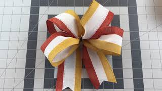 EASY DOUBLE BOW TUTORIAL 🍂PERFECT FOR WREATHS DIYS AND HOME DECOR🍂 [upl. by Venu994]