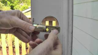 How to Replace a Deadbolt detailed instructions [upl. by Felton]