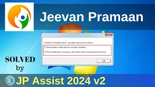 SOLVED Jeevan Pramaan Intermediate certificate has not been installed Root certificate is missing [upl. by Borg]