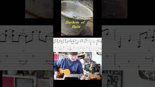 Buckets of Rain  fingerpicking arrangement in dropped D tuning shorts [upl. by Eidahs882]