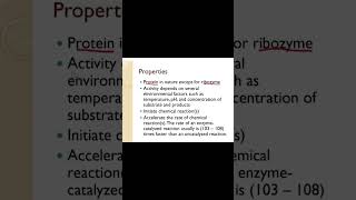 Key properties of enzymes biology shorts enzymes biologicalinstruction cellbiology education [upl. by Htebazle]