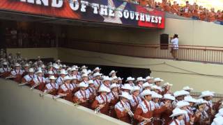 Texas Longhorn Band marches into DKR Aug 30 2014 UT vs UNT [upl. by Pavyer]