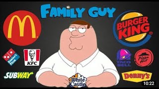 Family Guy All Fast Food References [upl. by Nodla]