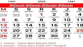 Kalender 2020 lengkap dengan hari libur [upl. by Redlac]