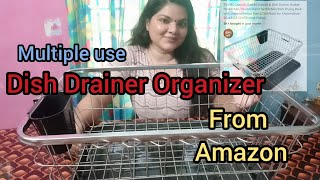 DISH DRAINER ORGANIZER 8 months review malayalam 👌👌👌dishdrainer kitchenorganizers amazon kitchen [upl. by Mancino]