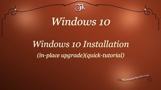 Windows  How to Install Windows 10 inplace upgrade quick tutorial [upl. by Maren173]