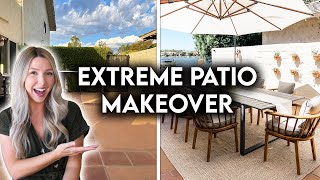 DIY EXTREME PATIO MAKEOVER  OUTDOOR DINING TRANSFORMATION [upl. by Palmer]