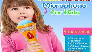 WISHTIME Kids Music Karaoke Microphone Toys X Mas Gift Toddler Singing Karaoke Microphone for Record [upl. by Adnahsed]