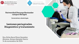 Tarea 2  lesiones periapicalesdiagnóstico y tratamiento [upl. by Pimbley]