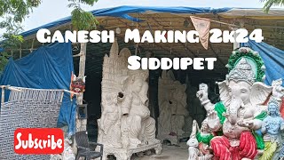 Ganesh Making 2k24 🙏🏻Part1  Siddipet  Mini Vlog  Beautiful Ganesh idols [upl. by Godewyn994]